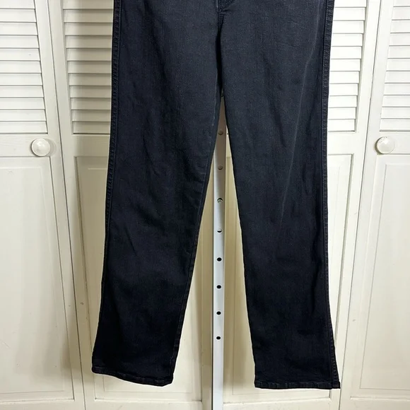 Mother Tippy Top Frisky Flood Not Guilty Black Denim Straight Jeans Size 25 - Picture 4 of 14